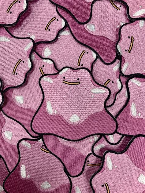 Ditto Pokemon Embroidered Custom Iron On Or Sew On Patch Etsy
