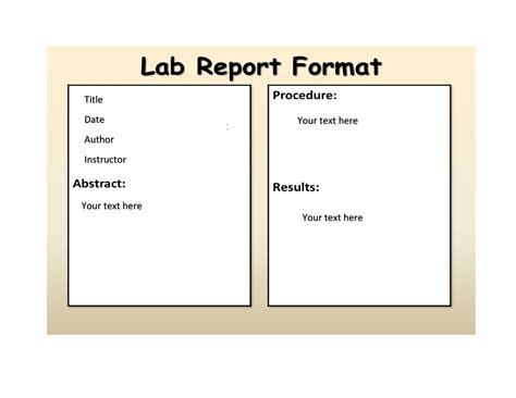 40 Lab Report Templates And Format Examples Templatelab Organic Articles