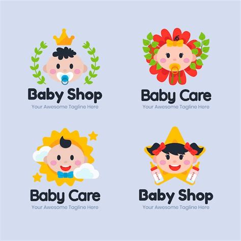Premium Vector Detailed Baby Logo Templates Pack