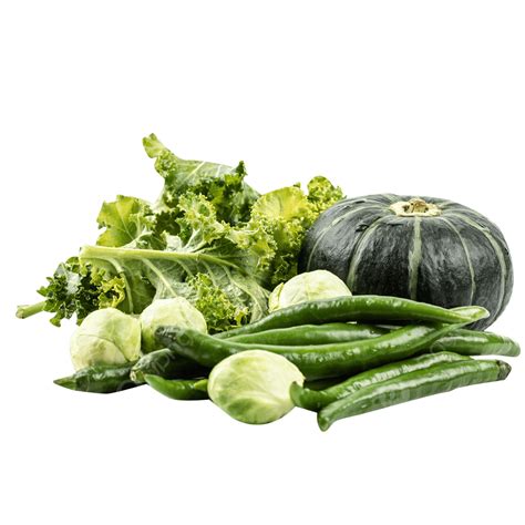Green Vegetables White Transparent Green Vegetables Low Carbon