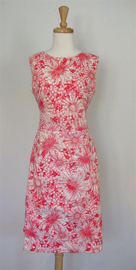 Vintage Lilly Pulitzer Dress 60s Shift Floral Sheath Resort Lilly
