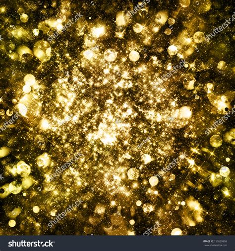 Gold Sparkle Glitter Background Glitter Stars Stock
