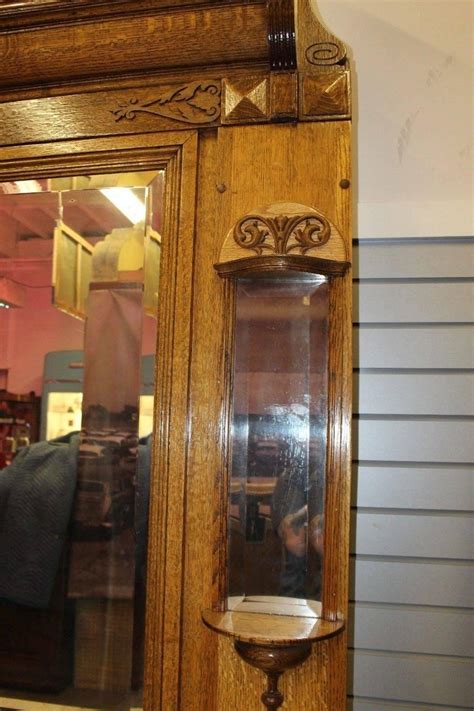 Early 1900s Al Undeland Barber Shop Wooden Back Bar