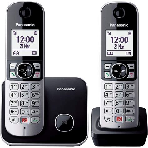Panasonic Kx Tg6852spb Duo Teléfonos Inalámbricos Negro Pccomponentespt
