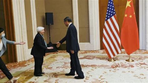 us treasury secretary janet yellen filmed bowing to her chinese counterpart