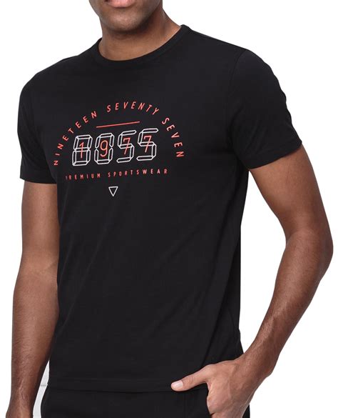 Hugo Boss Men S Cotton Graphic Digital Logo Regular Fit T Shirt Tee 50399932 Ebay
