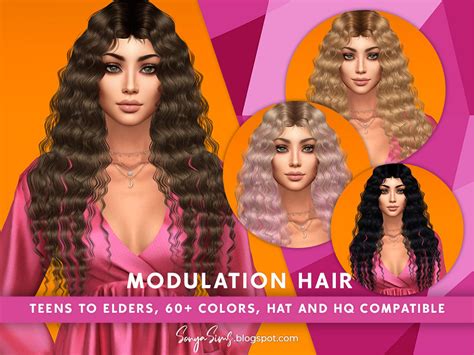 The Sims Resource Sonyasims Modulation Hair Females Patreon Early