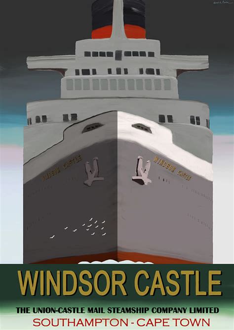 Rms Windsor Castle Painting By David K Parker Fine Art America
