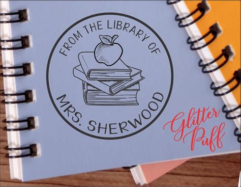Custom Teacher Stamp Personalized Class Library Of Stamp Etsy