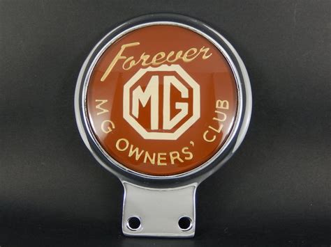 Vintage Chrome Auto Car Badge Forever Mg Mg Owners Club Catawiki