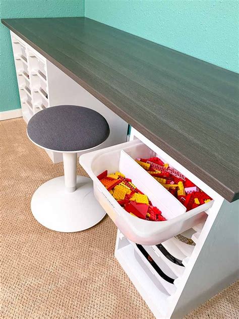 Diy Lego Desk With Ikea Trofast Bin Storage Artofit