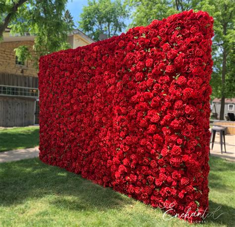 Lady In Red Red Roses Beautiful Flower Wall For Rental 8ft Etsy