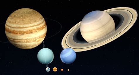 Planetos ir jų dydžiai 3D vaizdas Mozaik skaitmeninis