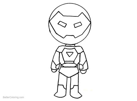 Would you like to draw iron man's mask? Chibi Iron Man Coloring Pages Easy Drawing - Free ...