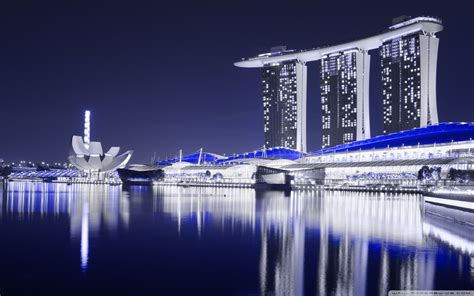 Download Marina Bay Sands Hotel Singapore Night View Ultrahd
