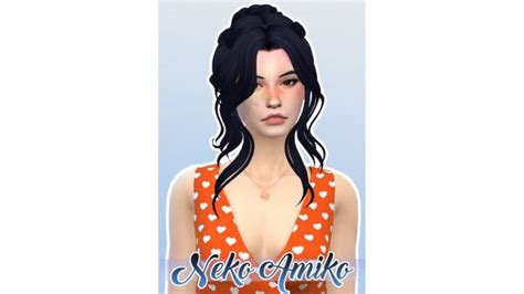 Sims 4 Hairs Neko Amiko Wings Os0514 Hair Retextured