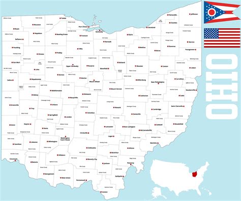 Major Cities In Ohio Map Map