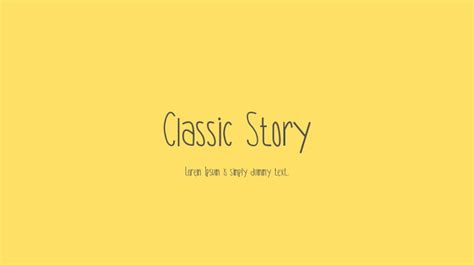 Classic Story Font Download Free For Desktop And Webfont