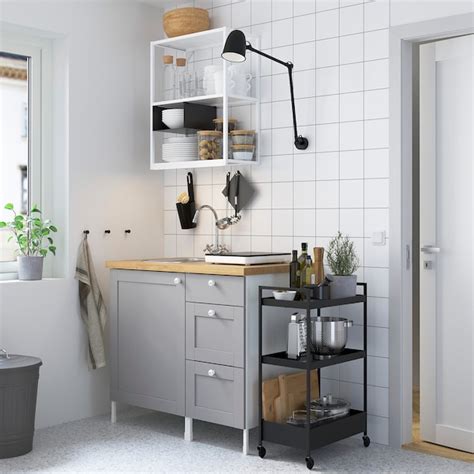 ¿pensando en renovar tu cocina o en comprar electrodomésticos? ENHET Cocina - blanco/gris estructura - IKEA