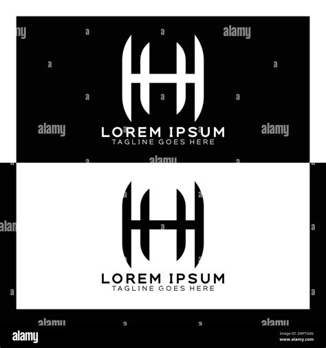 Hh Initial Letter Logo Alphabet H And H Pattern Design Monogram Stock
