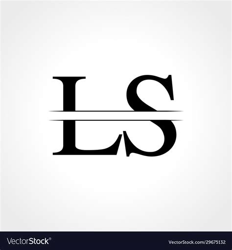 Initial Ls Letter Logo Design Template Abstract Vector Image