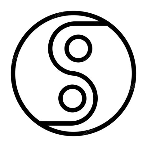 Icono De Línea Yin Yang Vector Png Icono De Yin Yang Yin Yang Negro