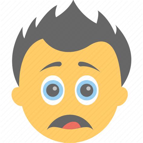 Astonished Face Boy Emoji Shocked Surprised Wondering Icon