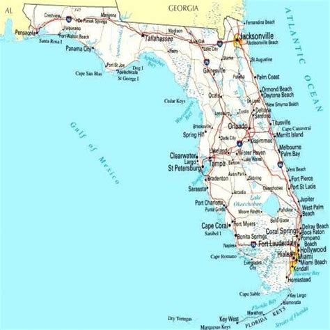 Map Of Florida West Coast Cities Printable Maps Images And Photos Finder