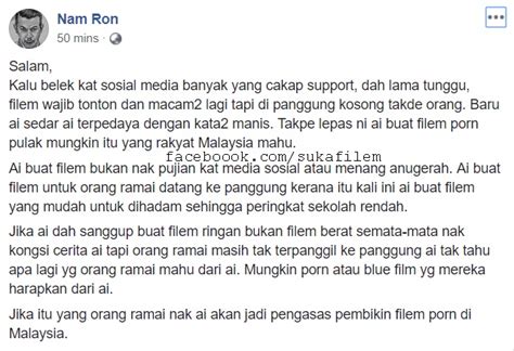Suddenly, namron come out with one two jaga, a movie about our country's problem. Kecewa Jualan Tiket 'One Two Jaga' Perlahan, Nam Ron Nak ...