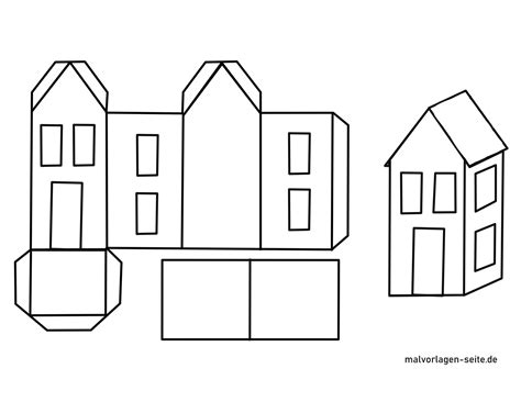 Ein spaß für kreative eltern und ihre kids! Haus Basteln Vorlage Pdf
