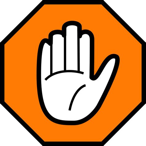 Filestop Hand Orangesvg Wikimedia Commons