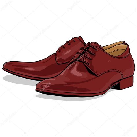 Vector De Dibujos Animados Hombre Clásico Rojo Zapatos — Archivo