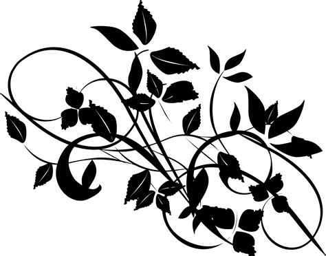 Black And White Leaves Png Png Image Collection