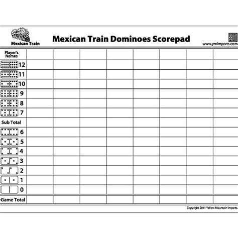 Printable Mexican Train Dominoes Printable Word Searches