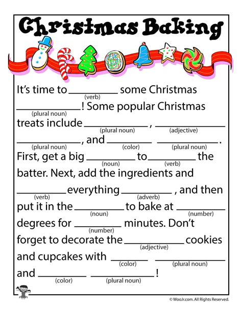 Christmas Madlibs Printable