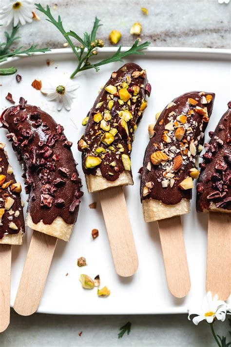 Chocolate Covered Frozen Bananas Two Spoons