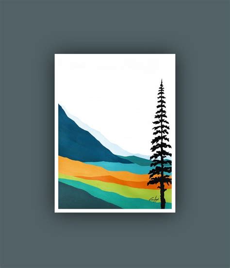 Fine Art Prints Contemporary Art Abstract Mountain Painting Etsy