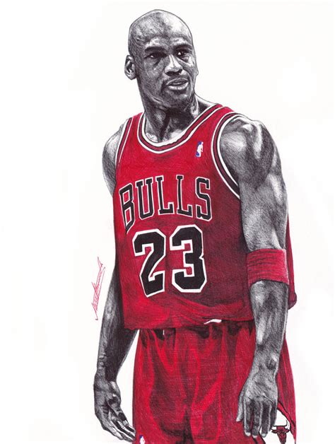 Michael Jordan Ballpoint Pen Drawing By Demoose21 On Deviantart
