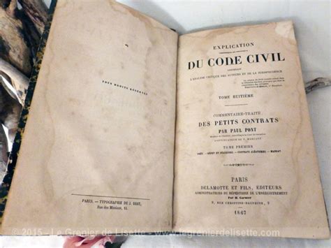Jurisprudence Code Civil de 1867 – Tome 8 | Le Grenier de Lisette