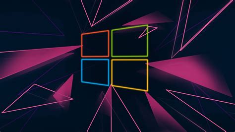1280x720 Resolution Windows 10 Neon Logo 720p Wallpaper Wallpapers Den