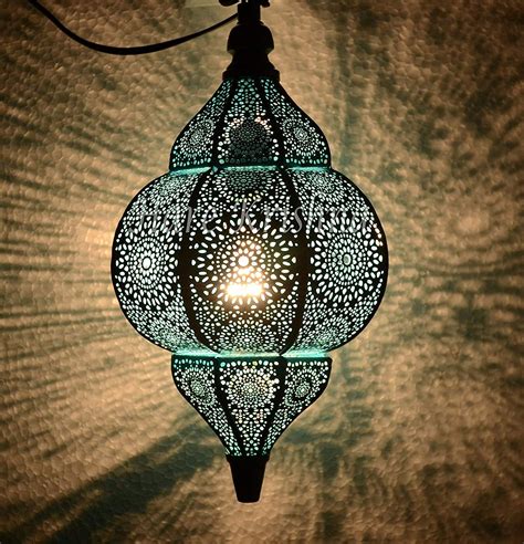 Indian Moroccan Style Metal Hanging Lighting Pendant Lamp Shade