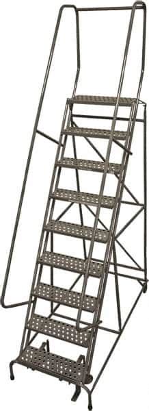 Cotterman Steel Rolling Ladder 9 Step 50015205 Msc Industrial Supply