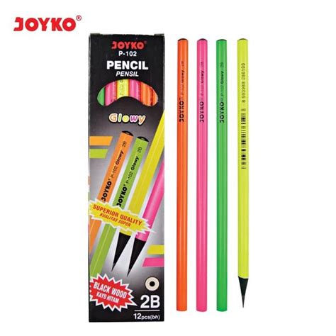 Jual Pencil Pensil Joyko P 102 2b Glowy 1 Box 12 Pcs Di Lapak
