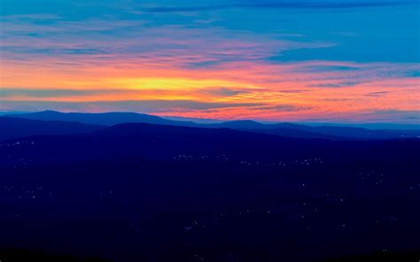 Download Wallpaper 3840x2400 Mountains Hills Sunset Sky Distance 4k