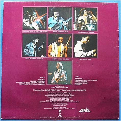 Fania All Stars Latin And Salsa Music Record Lp For Sale
