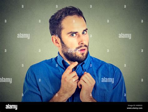 Suspicious Worried Young Man Stock Photo Alamy