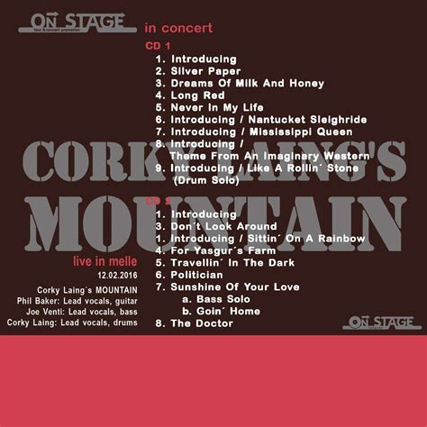 Corky Laings Mountain Live In Melle 2016 2 Cds Jpc