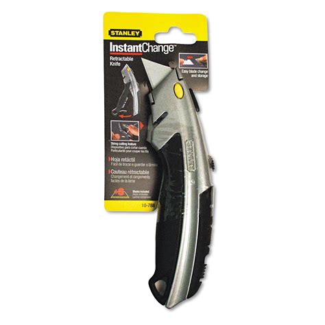 Stanley Curved Quick Change Utility Knife Stainless Steel Retractable