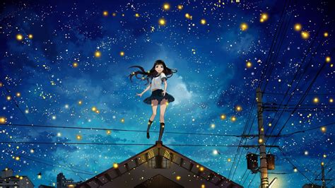 Anime Night Sky Wallpapers Top Free Anime Night Sky Backgrounds