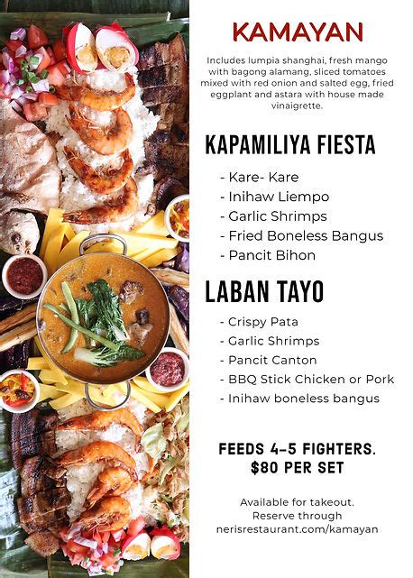Kamayan Neris Restaurant Filipino Dining Los Angeles